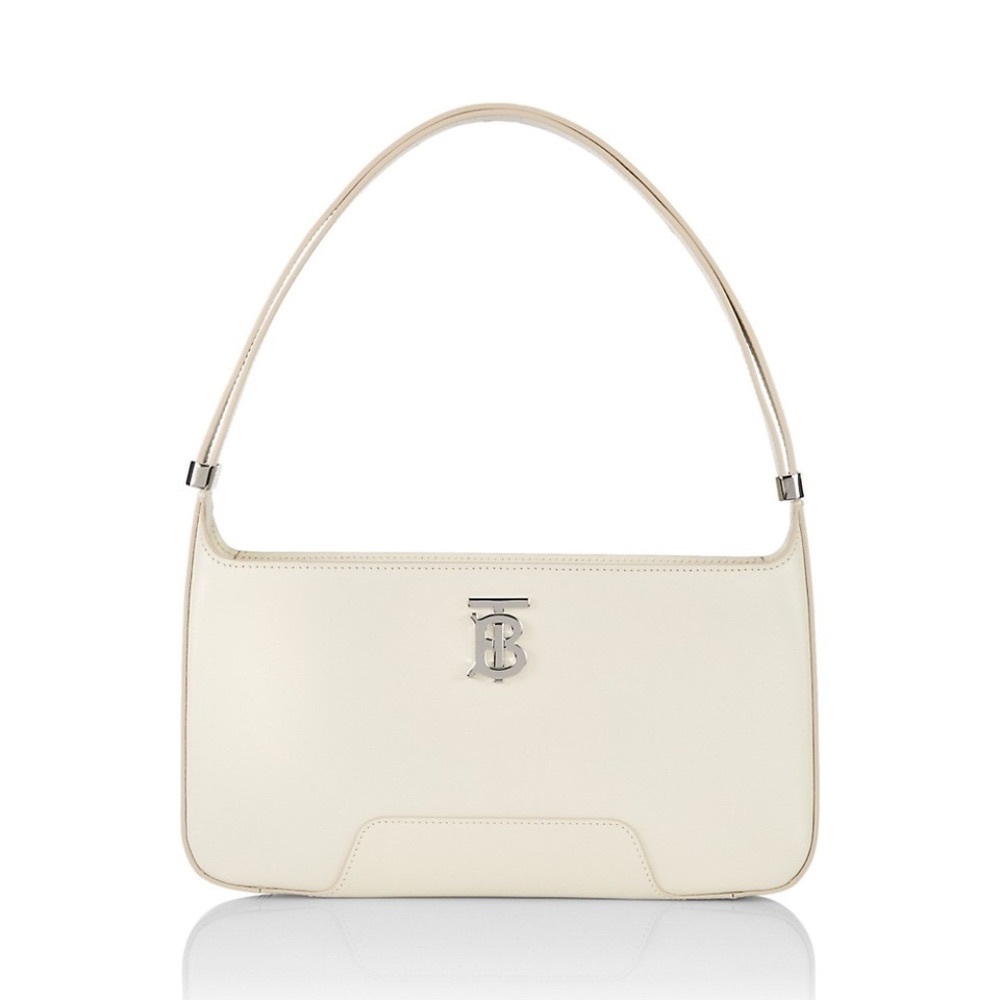 🔴SOLD🔴 BURBERRY Medium TB Monogram Leather Shoulder Bag- Warm Vanilla - Picture 2 of 15